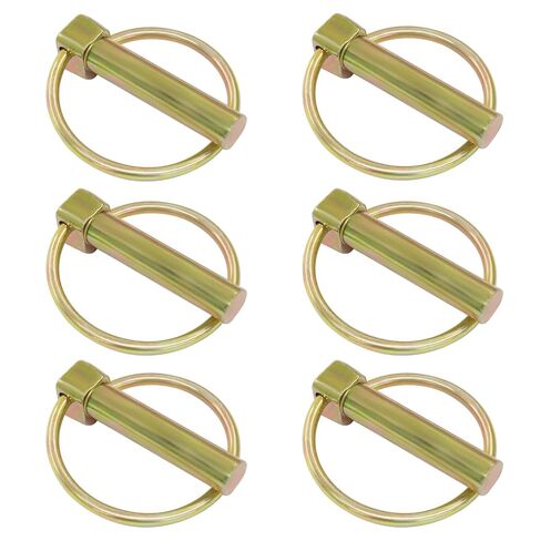 6 قطع 3/8 بوصة دبوس لينش، مستدير عالي التحمل للجرارات دبوس قفل دبوس لشاحنات المقطورات الزراعية وجزازات العشب in Kuwait