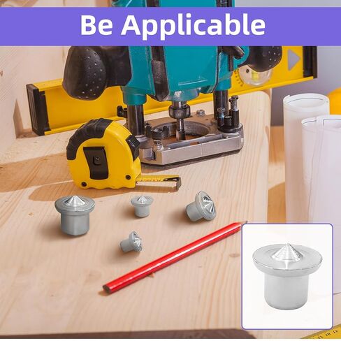 48Pcs Dowel and Tenon Center Transfer Plugs Doweling Centering Pins, 1/4" 5/16" 3/8" 1/2" Solid Dowel Centers Marker Drill Hole Tools for Woodworking Tool Accessories in Saudi Arabia