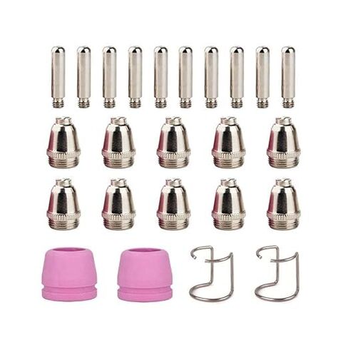24Pcs Plasma Cutter Consumables Parts Fit for VEVOR CUT-50/60 Non-Touch Pilot Arc AG60/SG55 Welding Nozzle in Saudi Arabia