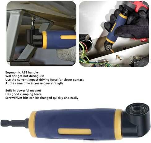 Right Angle Drill Adapter 1/4in Hex Shank - 90 Degree Drill Attachment Corner Device with Magnetic Holder,Chrome Vanadium Steel Construction in Saudi Arabia
