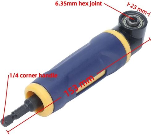 Right Angle Drill Adapter 1/4in Hex Shank - 90 Degree Drill Attachment Corner Device with Magnetic Holder,Chrome Vanadium Steel Construction in Saudi Arabia