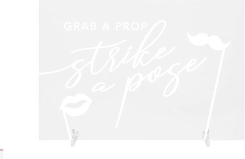 Andaz Press Photo Guestbook, Snap It, Shake It, Stick It, Sign It Acrylic Sign, 7.5 x 11 Inch, Stand Included, Photo Guest Book Table, Instant Camera Photos, Wedding, Birthday, Graduation in Saudi Arabia