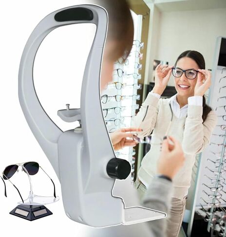 مسند الذقن ودعم الجبهة لقياس البصر - دعامة قابلة للتعديل مقاس 46×25 سم، ملحق مريح لفحص العين، متوافق مع أجهزة قياس الانكسار التلقائية- in Kuwait