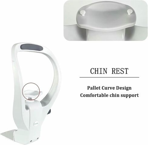 مسند الذقن ودعم الجبهة لقياس البصر - دعامة قابلة للتعديل مقاس 46×25 سم، ملحق مريح لفحص العين، متوافق مع أجهزة قياس الانكسار التلقائية- in Kuwait