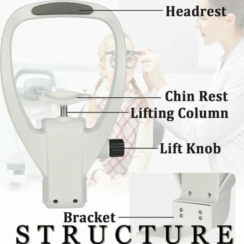 Lifting Forehead Support Chin Rest Optometry Accessories,Ophthalmic Auto Refractometer Rest for Vision Training,Lifting Chin Bracket,Adjustable Height- in Kuwait