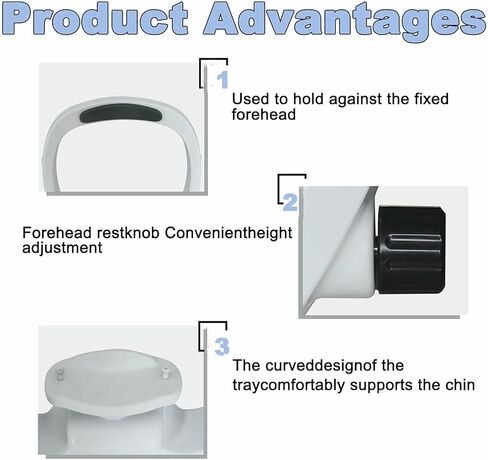 Vision Training Forehead Bracket, Chin Rest Forehead Support Optometry Accessories, Forehead Support Optometry Accessories with Height Adjustment Knob- in Kuwait