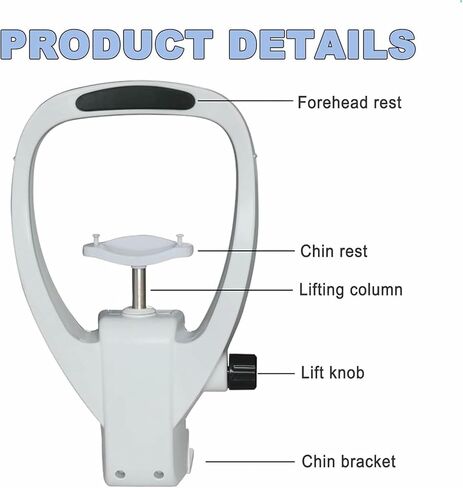 Vision Training Forehead Bracket, Chin Rest Forehead Support Optometry Accessories, Forehead Support Optometry Accessories with Height Adjustment Knob- in Kuwait