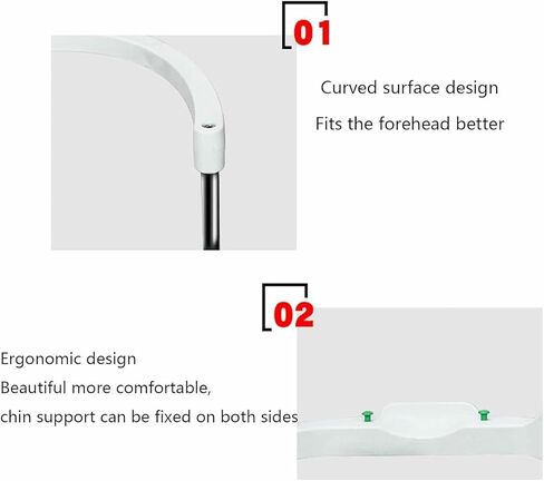 دعم الجبين من النوع H قابل للتعديل | ارتفاع 26-36 سم | مسند الذقن المنحني | ملحقات قياس البصر لمحلات النظارات ومستشفيات العيون وتدريب الرؤية- in Kuwait