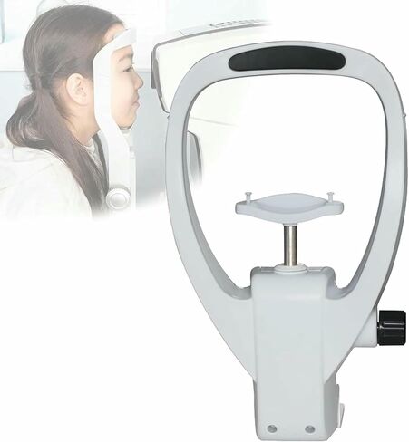 مسند الذقن والجبهة، ثابت، دعامة رفع مع مقبض تعديل، لجهاز قياس البصر بالكمبيوتر- in Kuwait