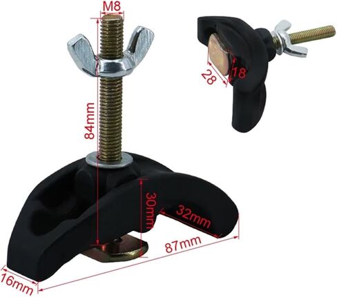 2pcs M8 T Slot clamp Bow clamp Nylon clamp Pressure Plate clamp Aluminum Workbench Accessories Set in Saudi Arabia