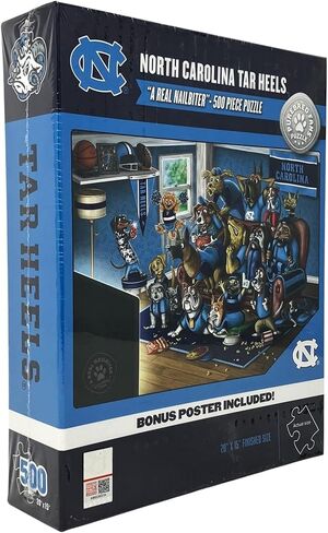 YouTheFan NFL North Carolina Tar Heels Purebred Fans A Real Nailbiter 500pc Puzzle & Bonus Poster, Team Colors, 15" X 20" in Saudi Arabia