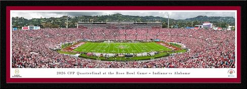 2026 Rose Bowl Game - Indiana vs Alabama - IU Single Mat, Framed CFP Print by Blakeway Panoramas in Saudi Arabia