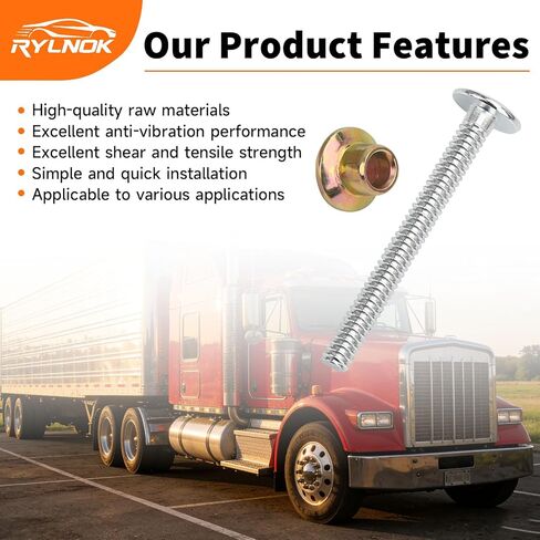 for Peterbilt 379 Huck and Collar-100Pcs 3/16" Medium Flange Collars and 100Pcs Magna-Grip Lock Bolt Replace MGP98T-R6-10G and MGCS-R6U in Kuwait