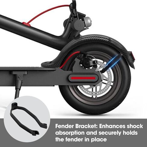 واقي الطين الخلفي للسكوتر الكهربائي من ألياف الكربون مجموعة الحاجز الخلفي لـ Xiaomi M365/M365 Pro Scooter in Kuwait