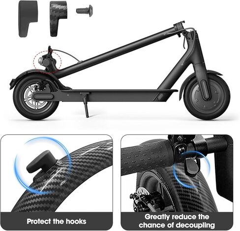 واقي الطين الخلفي للسكوتر الكهربائي من ألياف الكربون مجموعة الحاجز الخلفي لـ Xiaomi M365/M365 Pro Scooter in Kuwait