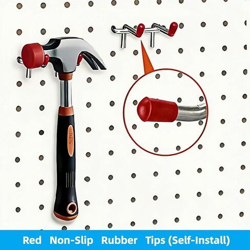 204 خطاف لوح ربط للتعليق - ملحقات وشماعات لوحة ربط 1/6 و1/8 بوصة - مثالية للمرآب وورش العمل وتخزين الأدوات in Kuwait