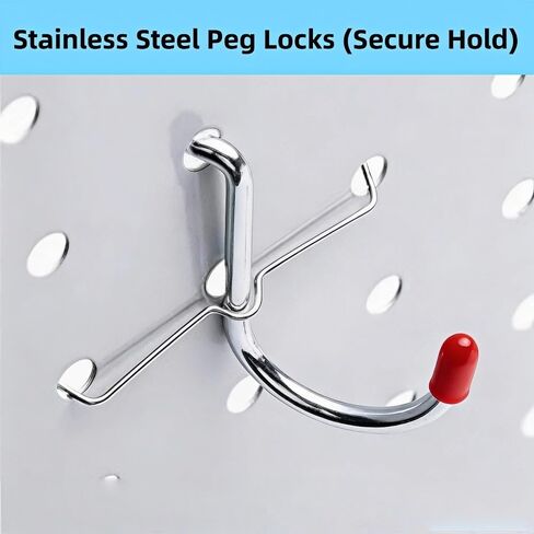 204 خطاف لوح ربط للتعليق - ملحقات وشماعات لوحة ربط 1/6 و1/8 بوصة - مثالية للمرآب وورش العمل وتخزين الأدوات in Kuwait