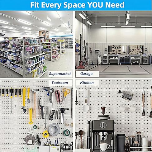 204 خطاف لوح ربط للتعليق - ملحقات وشماعات لوحة ربط 1/6 و1/8 بوصة - مثالية للمرآب وورش العمل وتخزين الأدوات in Kuwait