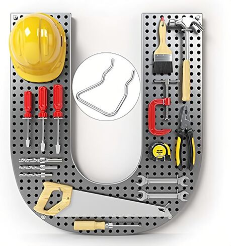 204 خطاف لوح ربط للتعليق - ملحقات وشماعات لوحة ربط 1/6 و1/8 بوصة - مثالية للمرآب وورش العمل وتخزين الأدوات in Kuwait