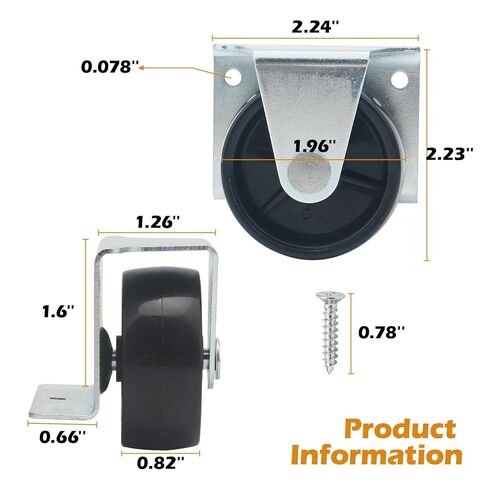 عجلات دوارة منخفضة الحجم مقاس 2 بوصة للسرير المتدحرج، والسرير القابل للطي للخزانة، والدرج، وخزانة الأثاث المتدحرجة، ودرج السرير المتدحرج 4 عبوات in Kuwait