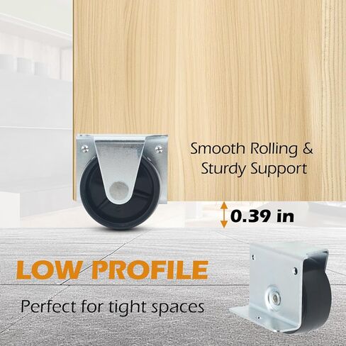عجلات دوارة منخفضة الحجم مقاس 2 بوصة للسرير المتدحرج، والسرير القابل للطي للخزانة، والدرج، وخزانة الأثاث المتدحرجة، ودرج السرير المتدحرج 4 عبوات in Kuwait