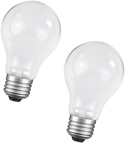 60 Watt Incandescent Light Bulbs, A19 60W Incandescent Bulb Shatter Resistant Rough Service Light Bulb (2 Pack) in Saudi Arabia
