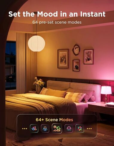 Govee 1600 Lumens Smart Light Bulbs, A21 LED Bulbs 100W Equivalent for Living Room, RGBWW Color Changing Light Bulbs Compatible with Matter, Alexa & SmartThings, CRI 90, E26 Base, 2.4GHz Only, 2-Pack in Saudi Arabia