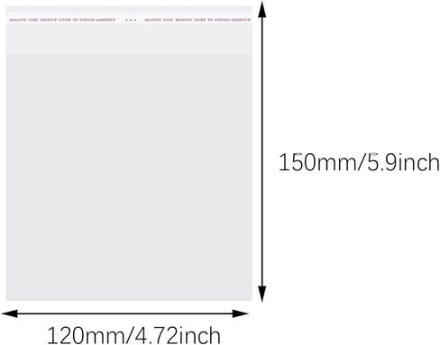 200PCS Transparent Self Sealing Bag 120x150mm Plastic Sealable Bag Biscuit and Bread Packaging Pouch Suitable for Sweets Jewellery Party Favours Handicrafts in Saudi Arabia