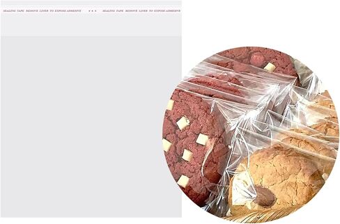 200PCS Transparent Self Sealing Bag 120x150mm Plastic Sealable Bag Biscuit and Bread Packaging Pouch Suitable for Sweets Jewellery Party Favours Handicrafts in Saudi Arabia