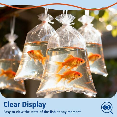 أكياس الأسماك الحية، ختم مزدوج، مانعة للتسرب، شديدة التحمل لشحن أسماك الزينة والنقل، 50 عبوة 7.5 بوصة × 13 بوصة in Kuwait
