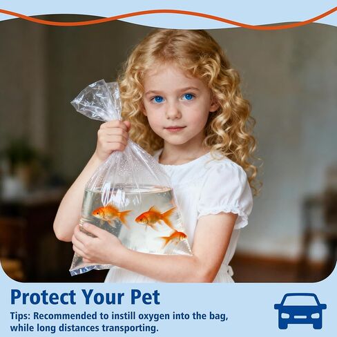 أكياس الأسماك الحية، ختم مزدوج، مانعة للتسرب، شديدة التحمل لشحن أسماك الزينة والنقل، 50 عبوة 7.5 بوصة × 13 بوصة in Kuwait
