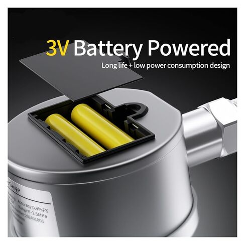 مقياس التدفق، مقياس الضغط الرقمي -0.1-60Mpa مقياس الضغط الرقمي 80 مم M20*1.5 0.2% SS304 IP65 مقياس الضغط، التدفق الفوري (0.1 80 مم M20-1.5،-0.1~0~100MPa) in Kuwait