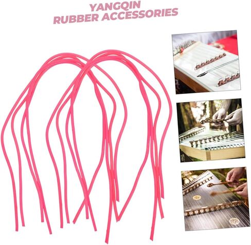 8pcs Yangqin Rubber Tube Replacement Kit Durable High Elasticity Repair Parts for Dulcimer Yangqin Instruments Versatile Design for Optimal Sound Quality in Kuwait