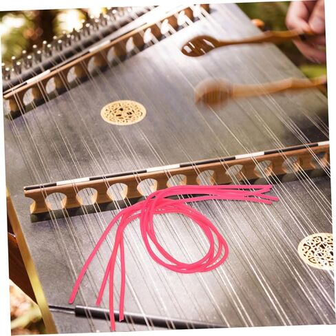 Yardwe 8pcs Yangqin Leather Tube Rubber Band Yangqin Instrument Replacement Part Red Yangqin Dulcimer Tube Replacement Yangqin Repair Part Yangqin Instrument Repair Part Kit Pink in Saudi Arabia
