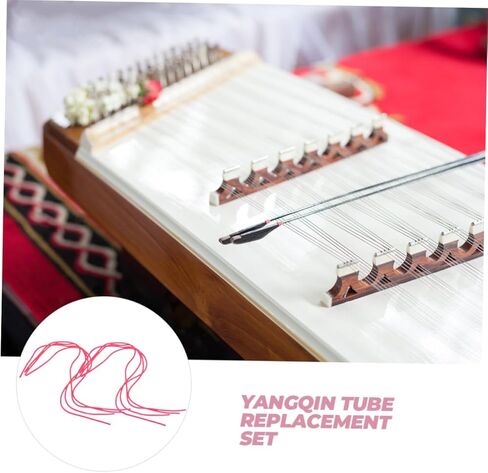 Yardwe 8pcs Yangqin Leather Tube Rubber Band Yangqin Instrument Replacement Part Red Yangqin Dulcimer Tube Replacement Yangqin Repair Part Yangqin Instrument Repair Part Kit Pink in Saudi Arabia