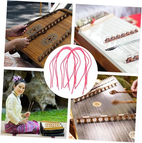 Yardwe 8pcs Yangqin Leather Tube Rubber Band Yangqin Instrument Replacement Part Red Yangqin Dulcimer Tube Replacement Yangqin Repair Part Yangqin Instrument Repair Part Kit Pink in Saudi Arabia