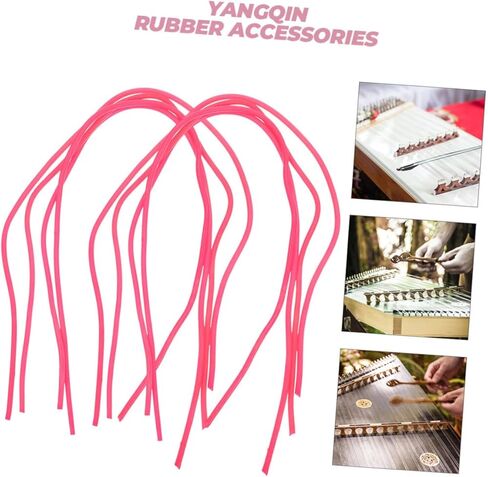 Kisangel 8pcs High Elasticity Yangqin Rubber Tube Replacement Kit Durable Tubes for Various Yangqin and Chinese Dulcimer Instruments Repair Parts for Musicians in Saudi Arabia