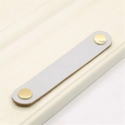 جلد ناعم لخزانة ملابس المطبخ، مقبض درج، باب يسحب الأثاث، قطعة واحدة (رمادي-M) in Kuwait