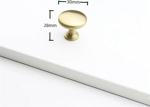الصلبة النحاس محكم النحاس درج مقابض لقطع الأثاث خزانة باب الأجهزة 1 قطعة (010-Brass-D30mm) in Saudi Arabia
