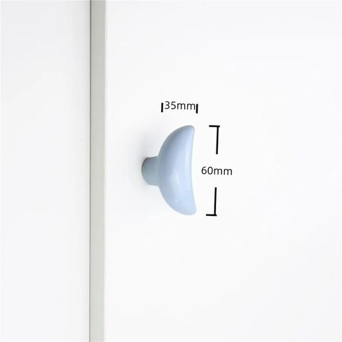 Room Cabinet Stars Clouds Moons Ceramic Furniture Cartoon Wardrobes Pulls Drawer Door 1Pcs(Moon-Blue) in Saudi Arabia