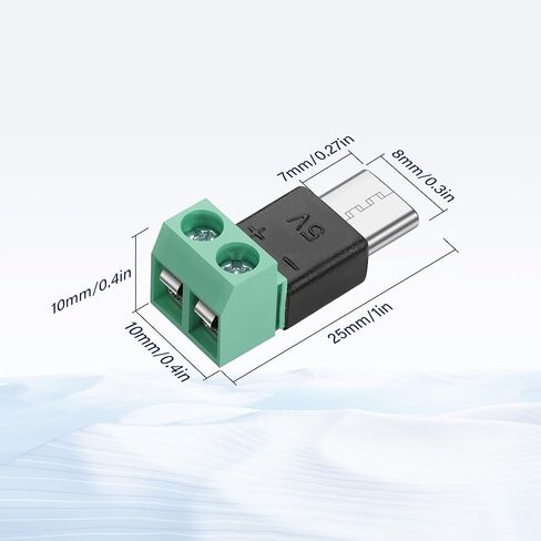 PNGKNYOCN USB C محول طرفي برغي، 5 فولت USB نوع C ذكر إلى 2 دبوس موصل طرفي بدون لحام DIY أو إصلاح موصل USB C (4 حزم) in Saudi Arabia
