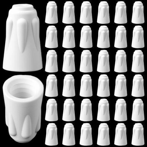 cobee 36 Pcs Ceramic Wire Connector, High Temp Wire Connectors White Ceramic Nuts, Porcelain Connector Wires Connectors for High Temperature Repairs in Saudi Arabia