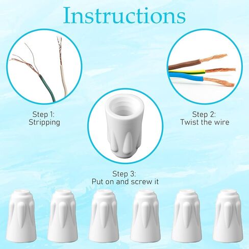 cobee 36 Pcs Ceramic Wire Connector, High Temp Wire Connectors White Ceramic Nuts, Porcelain Connector Wires Connectors for High Temperature Repairs in Saudi Arabia