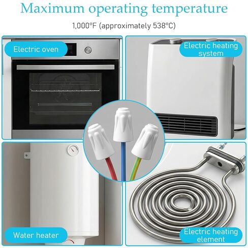 cobee 36 Pcs Ceramic Wire Connector, High Temp Wire Connectors White Ceramic Nuts, Porcelain Connector Wires Connectors for High Temperature Repairs in Saudi Arabia