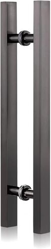 Modern Push Pull Bar Handle,20 30 40 Inch Sliding Glass Door Handle,Modern Square Front Door Push Pull Handles for Mall Home Company,Stainless Steel in Saudi Arabia