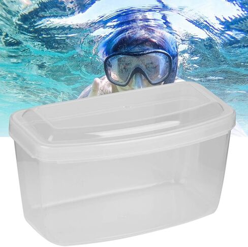 2Pcs Storage Box, PP Plastic Swimming Glasses Storage Box, Rectangle Dust Proof Case, Clear Scuba Dive Mask Box Case for Diving Snorkeling Equipment in Saudi Arabia