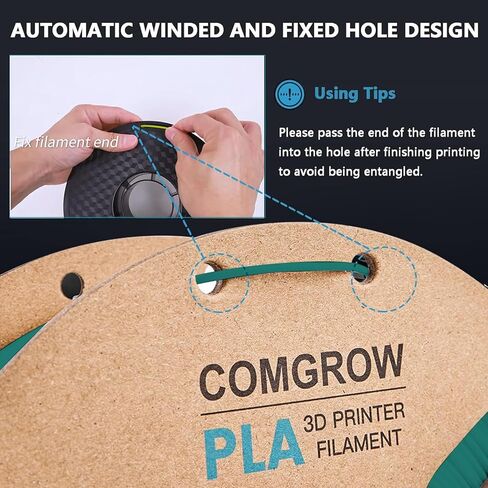 Comgrow PLA 3D Printer Filament, 3D Printer PLA Filament 1.75mm, Dimensional Accuracy +/- 0.02 mm, 1KG Spool PLA Forest Green in Saudi Arabia