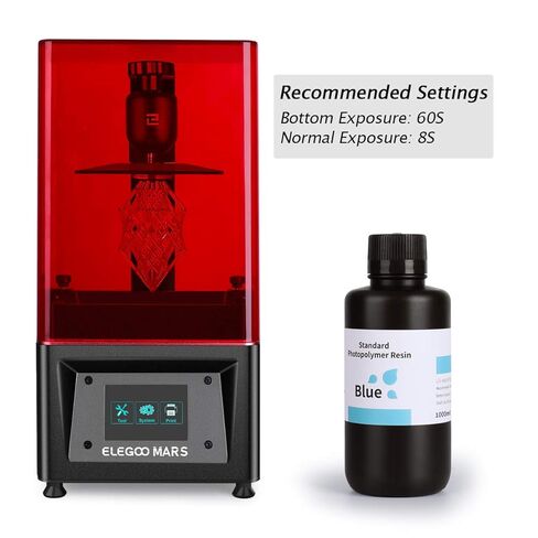 ELEGOO راتنج فوتوبوليمير قياسي مطور LCD راتنج معالج بالأشعة فوق البنفسجية 405 نانومتر راتنج طابعة ثلاثية الأبعاد لطباعة LCD/MSLA/DLP ثلاثية الأبعاد أزرق 1000 جم in Kuwait