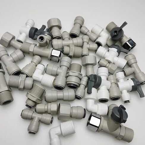 YZM Push-to-Connect Tube Fittings, Thread Female adapters,1/2" NPTF x 3/8" Tube OD,for RO Water Systems, Water Filter,Water purifiers. (pack of 5) in Saudi Arabia