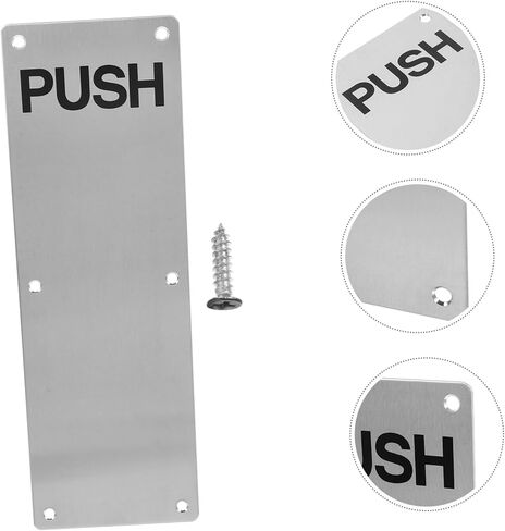 Artibetter Stainless Steel Door Push Plate Finger Plates for Door Durable Design for Fire Doors Commercial Use Easy Installation Functional Stylish in Saudi Arabia